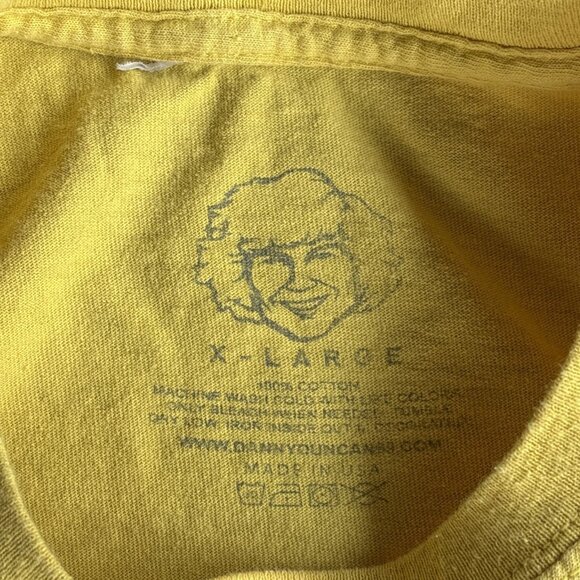 Danny Duncan Faded Yellow Blue Virginity Rocks T-Shirt Portrait Size XL Cotton - Picture 3 of 6